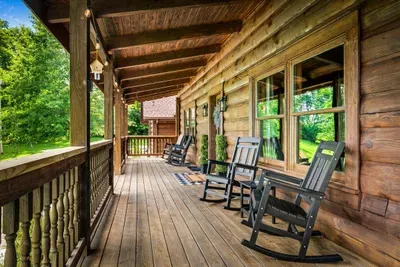 Sip coffee in the rocking chairs and enjoy the peaceful front porch.