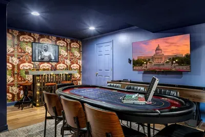 Mix your favorite cocktail and unwind at the basement bar after a day on the Bourbon Trail.