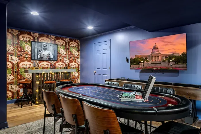 Mix your favorite cocktail and unwind at the basement bar after a day on the Bourbon Trail.