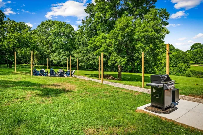 New grill for outdoor meals on the deck and by the fire pit.