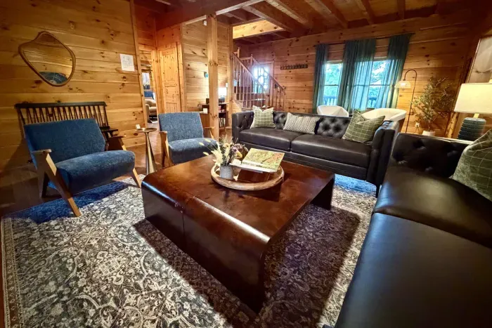 Gather in the living room for TV, conversation, and relaxing together.