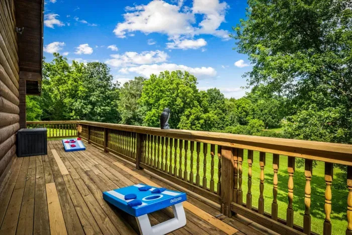 Grab a drink, head to the deck, and enjoy a game of cornhole with family and friends.