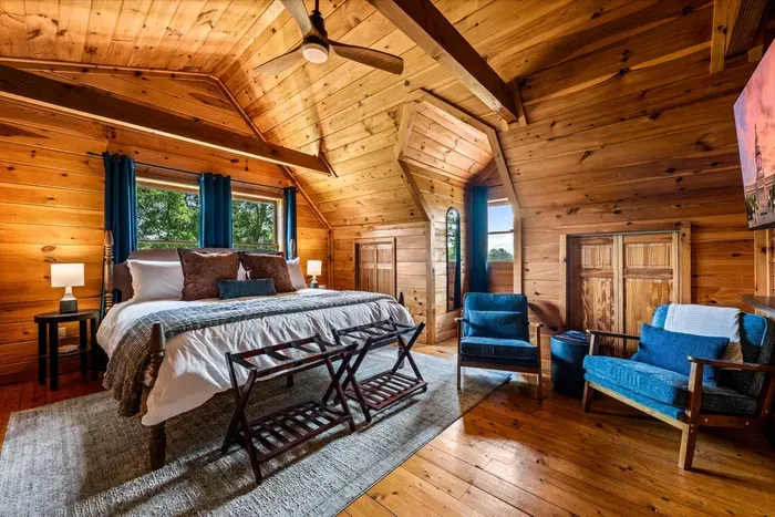 Enjoy a restful night's sleep in the second-floor king bedroom.