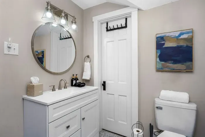 This is bathroom is shared by the two bedrooms on the 2nd floor