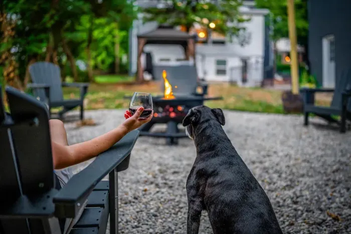 Magnolia Bourbon Manor is pet friendly - they will enjoy the outside just as much as you will