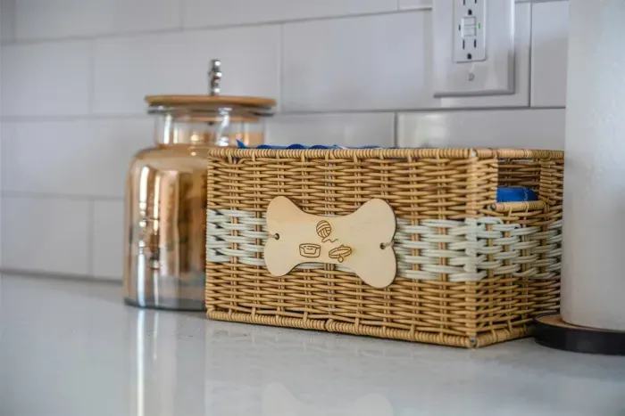 Dog treats and poop bags are provided as well