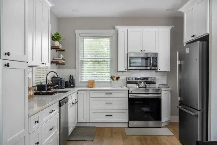 The kitchen is fully equipped with everything you will need to cook a meal with your group