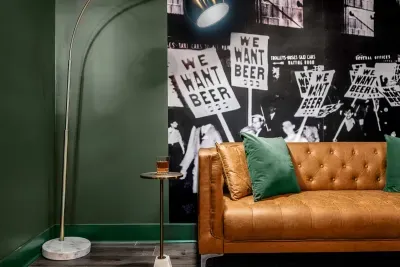 Speakeasy-inspired lounge with a rich Prohibition-era ambiance