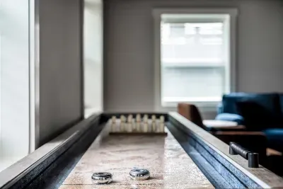 Challenge your group to a game of shuffleboard