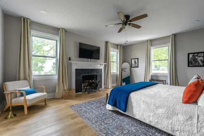 The master bedroom is on the main floor