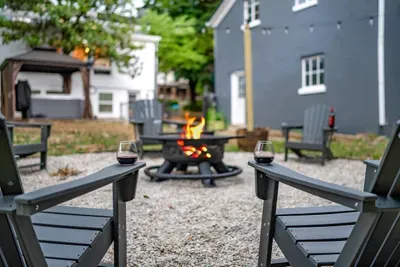 Relax by the fire enjoying your favorite beverages