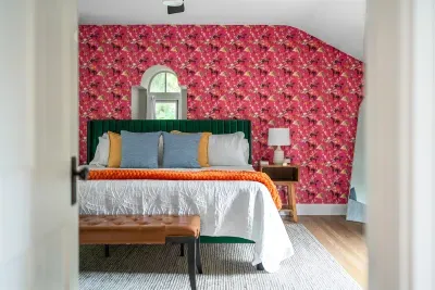 Second-floor king bedroom with plenty of space to relax