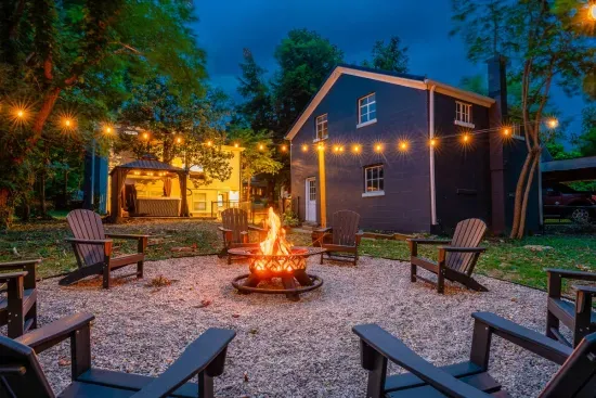 Enjoy your evenings hanging out by the fire under the solar lights and the stars