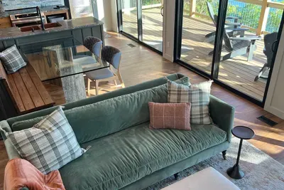 Everyone wants this swanky green couch!