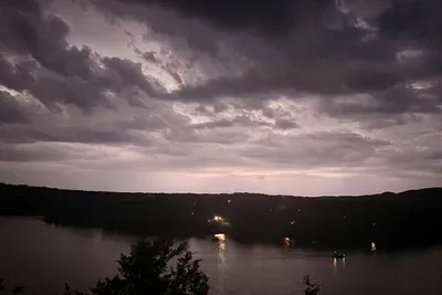 Lightning lights up the sky!