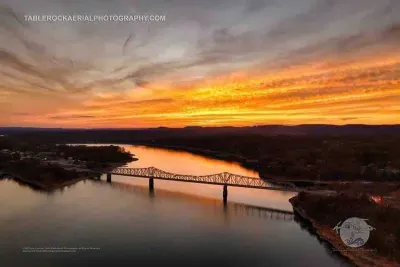Table Rock was voted #1 Lake in the United States by Travelers Worldwide. Table Rock Lake beautiful in all seasons! The Shell Knob Bridge offers easy access to both sides of the lake.Photo by Table Rock Aerial Photography