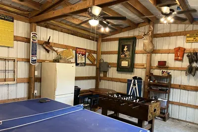 Want to play cards late into the night and not disturb everyone sleeping in the house? This is your spot! There is a half-bath and refrigerator in the Rec-room, keeping everyone happy for hours on end!