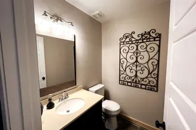 Extra half bath outside in the Rec-Room.