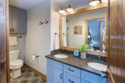 Separate Bathroom just steps from the Bunkroom.