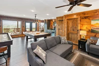 Game Room with Pool Table, Shuffle Board and XBox for all to play.  How about a tournament?