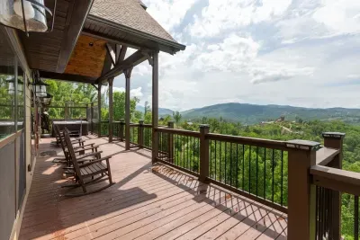 Enjoy the serenity, mountain views, and your favorite beverage from the top deck!