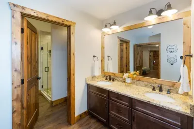 Great bathroom connected to Bunk Room to help your kids.