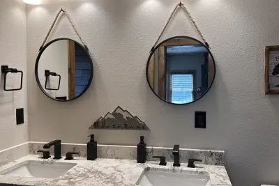 Bathroom connected to the bunkroom