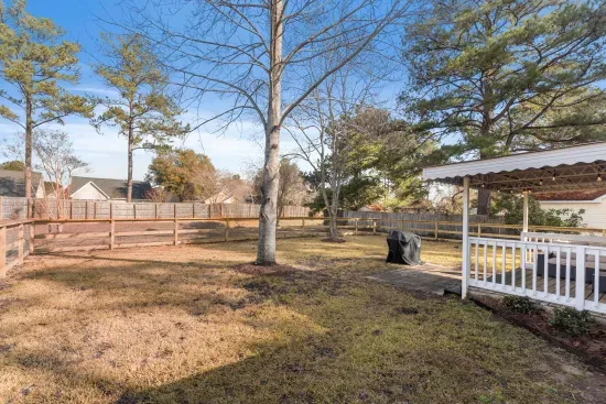 Enjoy the fenced backyard.  You can let your pup run free.