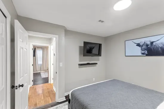 This guest bedroom has all you need.