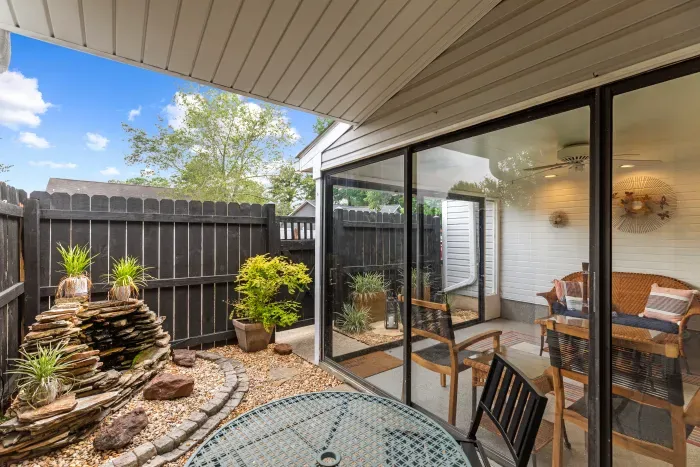 Welcoming Outdoor Space With Water Feature
