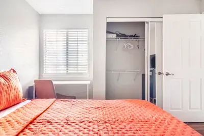 In case you are here for work, two of the rooms have desks and chairs.