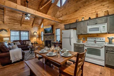 The open main level makes staying connected easy.