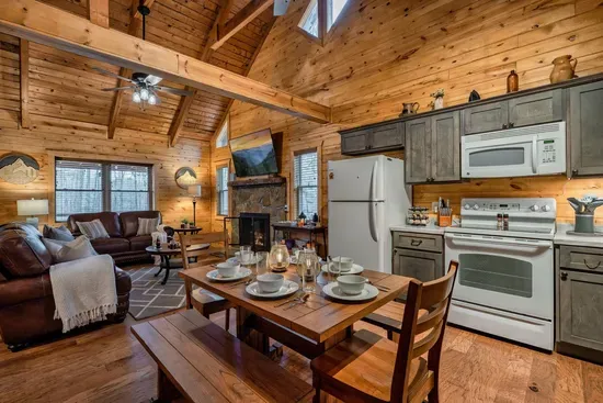 The open main level makes staying connected easy.