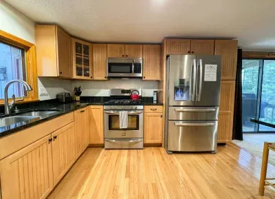 Full kitchen where you can prepare your own meals