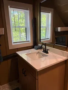 Bathroom with standing shower