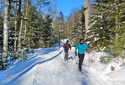 Just a short 5 minute walk from our home to a winter wonderland of endless cross country ski trails. You can also park at White Lake State Park and cross country ski or snowshoe there!