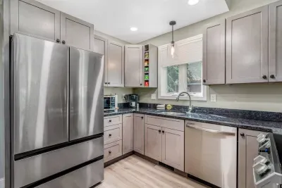 Fully stocked kitchen with everything you need to make meals at home!