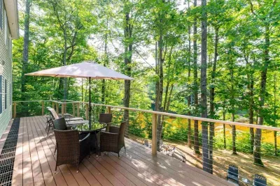 Enjoy sunny breakfasts or relaxing dinners on the deck.
