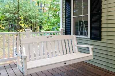 Cozy front-porch swing