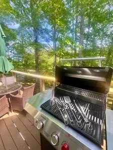 Deck area with grill