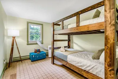 Fun bunk room with two twin beds—perfect for kids or extra guests.
