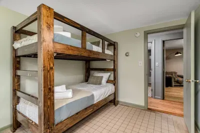 Fun bunk room with two twin beds—perfect for kids or extra guests.