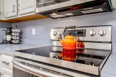 Our fully stocked kitchen makes cooking meals together a breeze, but if you want to order out there are plenty of restaurants within 20 minutes or less!