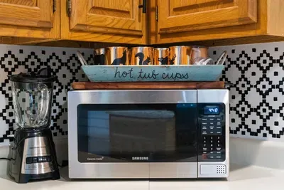 Microwave & blender ready for your stay.