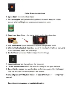 Pellet Stove Instructions
