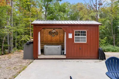 Private indoor hot tub area.