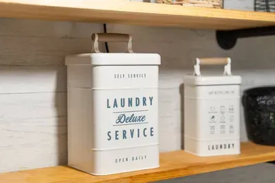 Convenient, tidy laundry area for your stay.