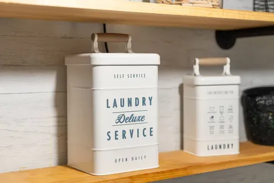 Convenient, tidy laundry area for your stay.