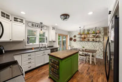 A warm, inviting kitchen perfect for shared meals.