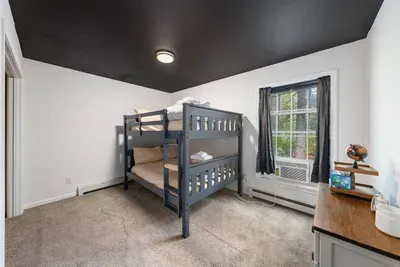 Cozy bunk room perfect for kids or groups.